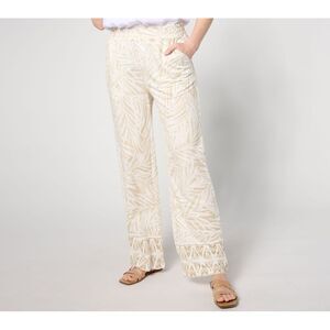 Ryan Simkhai Eyeshop Women's Pants Sz 1XT Cabana Knit Seascape Brown